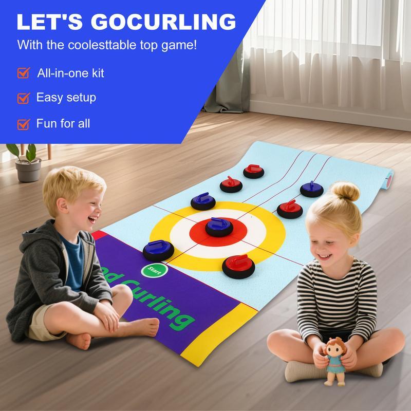 🥌Last Day Sale 50% OFF!!💗2025 New Tabletop Family Curling Game☄️☄️ Fun, Engaging, and Perfect for All Ages!-4