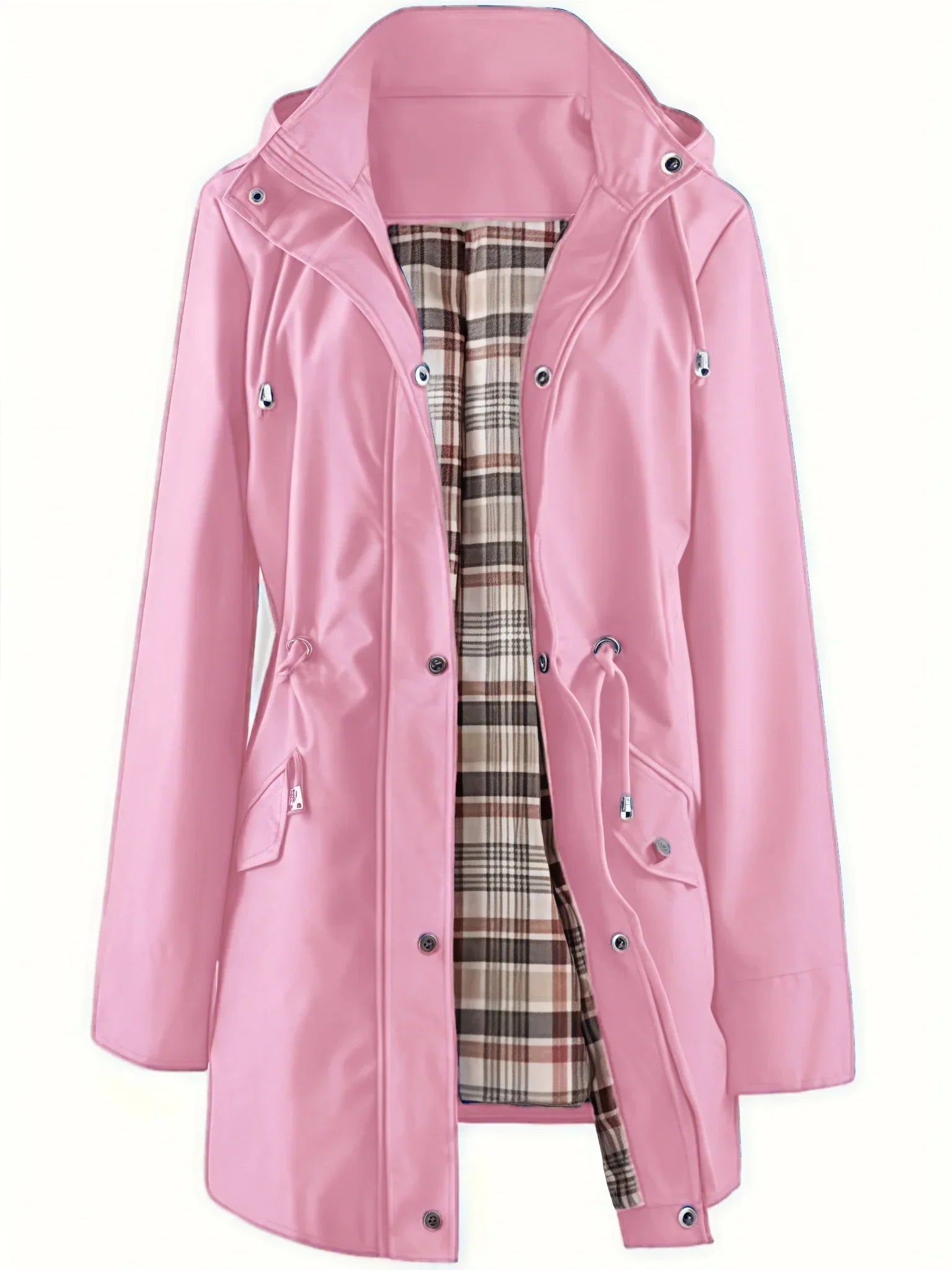 🔥Limited Hot Sale 50% OFF🎁🧥3-in-1 Plaid Waterproof Jacket for Women– Rain, Wind & Cold, All Covered-3