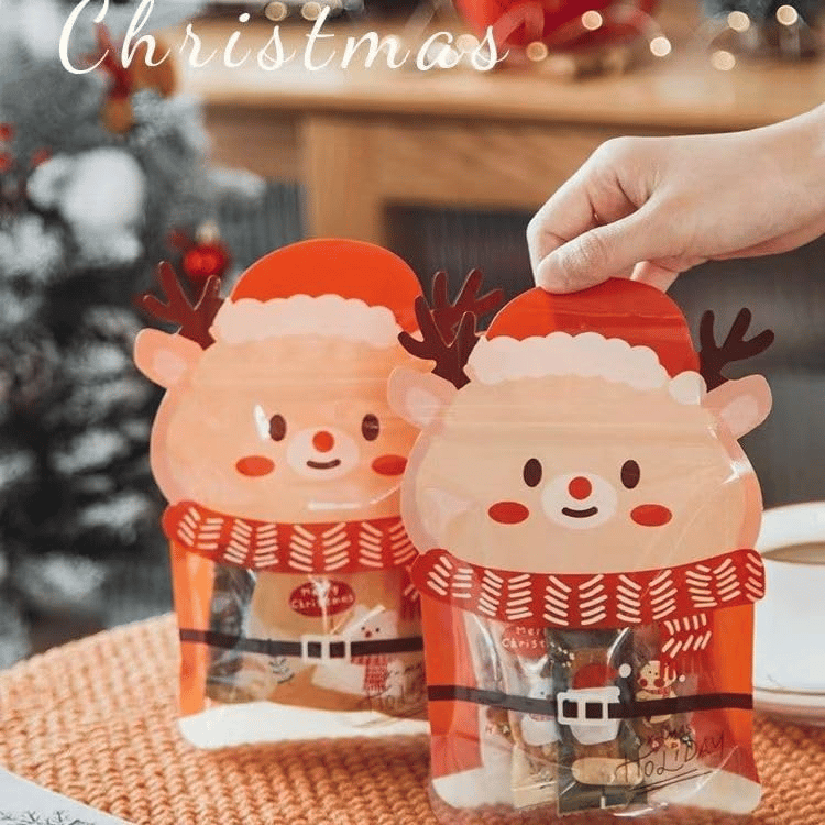 ❄️🎅Early Christmas Sale 50% OFF!!☃️🎄Christmas Treat Bags, Kids Xmas Sealable Bags With Handle 10 PCS❄️-16