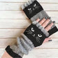 🔥Winter Hot Sale 49% off😻Cat Knitted Embroidery Fingerless Gloves - Cosy, Stylish, Casual Winter Wear-11