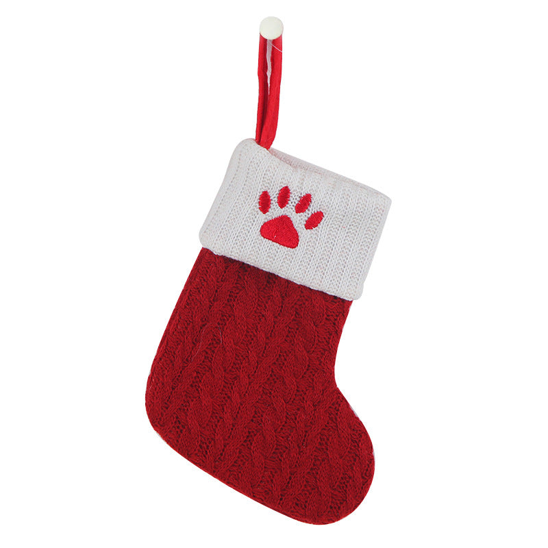 🔥HOT SALE -49% OFF🔥"Cozy Knit Socks, Embroidered Candy Gift Bag, Letter Christmas Stocking - Perfect for the Little Ones!"-36