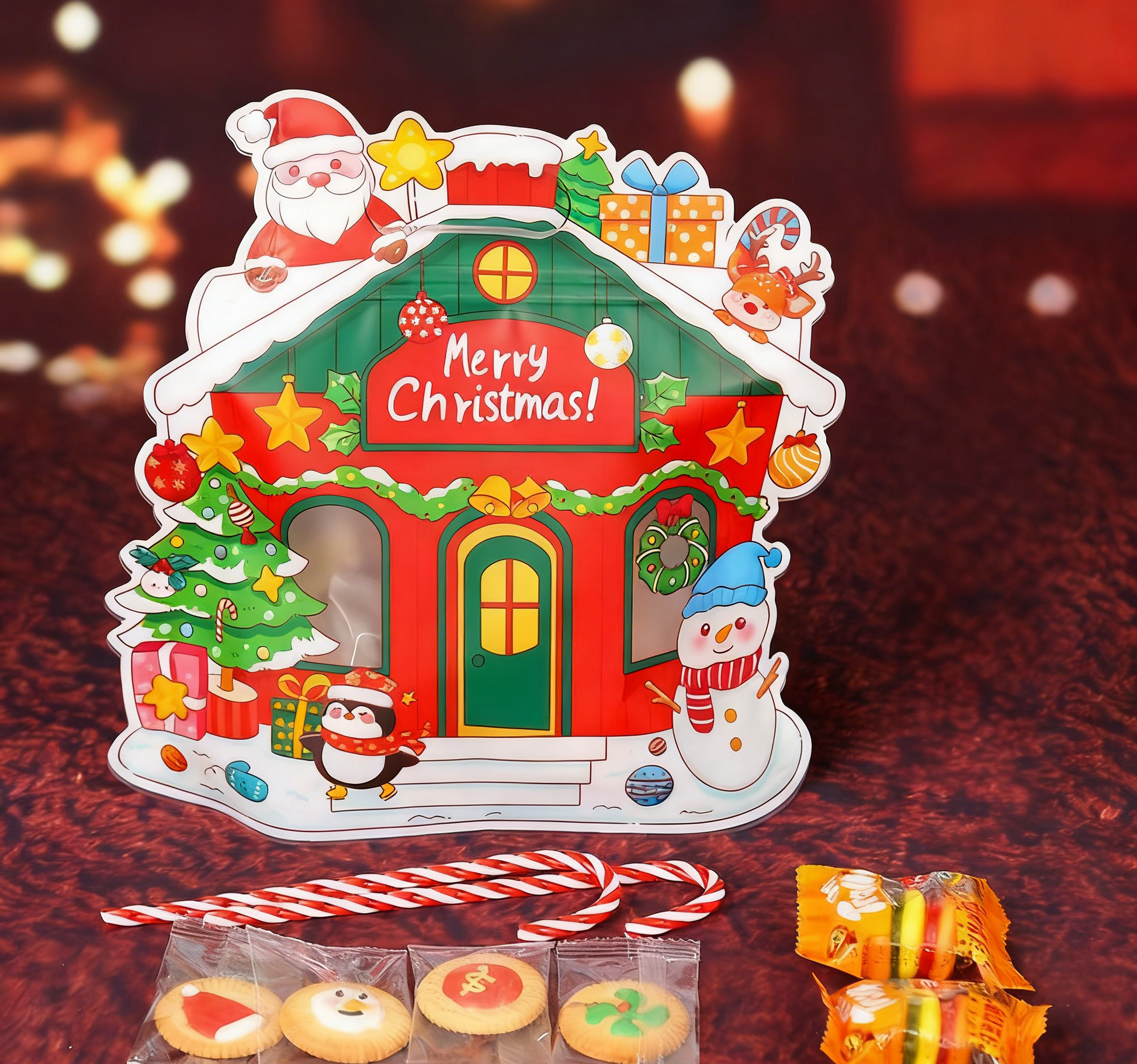 ❄️🎅Early Christmas Sale 50% OFF!!☃️🎄Christmas Treat Bags, Kids Xmas Sealable Bags With Handle 10 PCS❄️-17