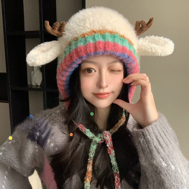 🎁Black Friday limited time promotion🦌 Creative Antler Hat & Bag 2-in-1 – Practical and Adorable 🎄-13