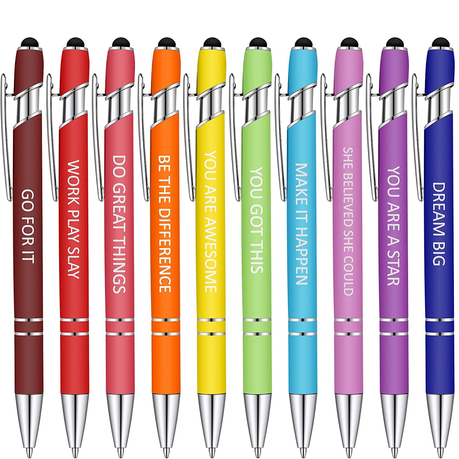 🔥NEW YEAR SALE 49% OFF🔥Funny Stress-Relief Daily Quotes Metal Ballpoint Pen Set (7 Pcs)🎁-13