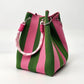 🔥LIMITED TIME SPECIAL PRICE £7.99!👜 Boho Striped Knit Women’s Bucket Handbag | Hand‑Made Summer Beach Shoulder Bag