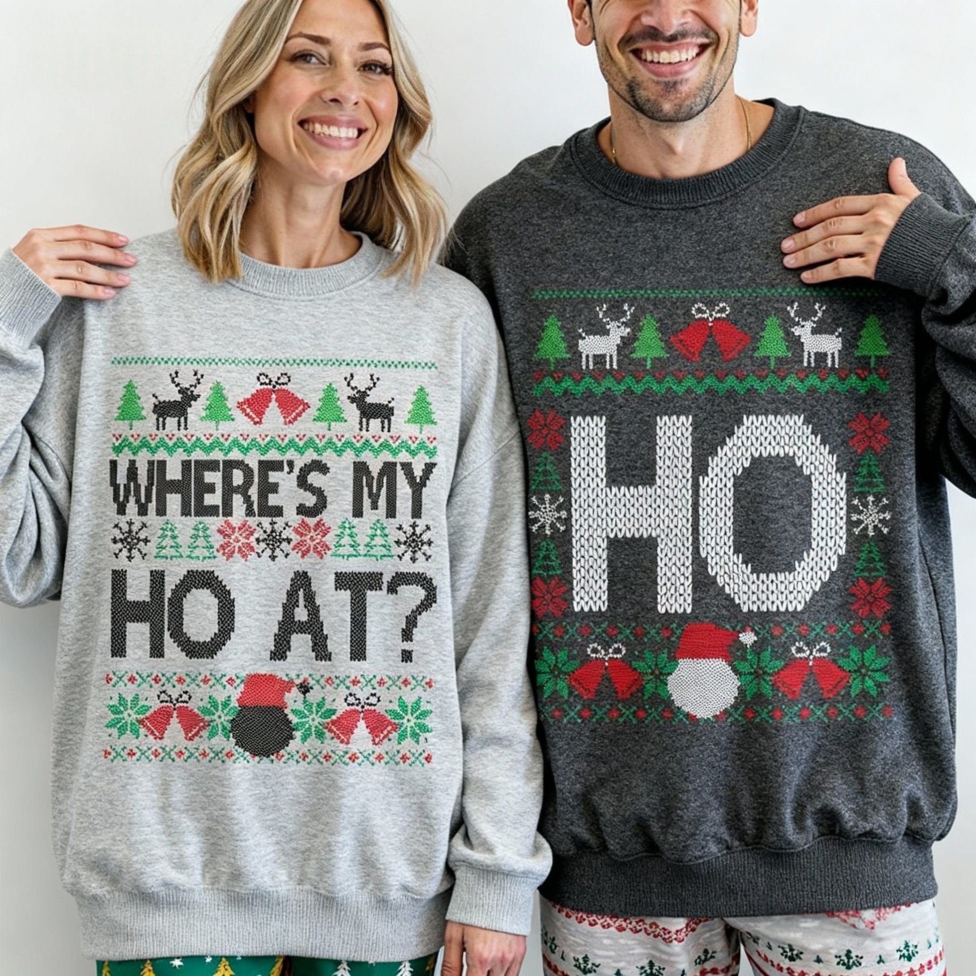 🎁Christmas Sale 50% OFF!!😂Funny Couples Christmas Sweatshirt💑🧑‍🤝‍🧑-8