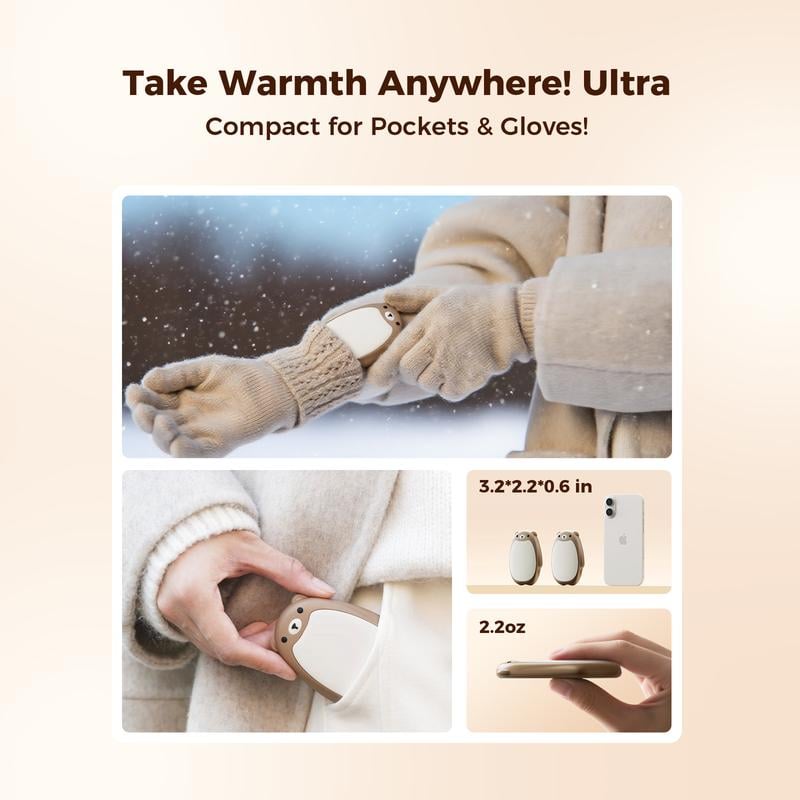 🎁Best Gift -49%OFF & Free shipping❄️Global Winter Picks🌟Hand Warmers Rechargeable - Cute Bear Design-9