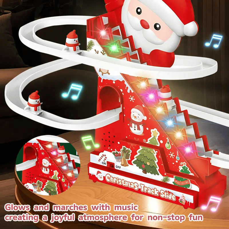 🎄🎅CHRISTMAS SALE 50% OFF!!🎁🎅Santa Electric Slide Climbing Toys for Automatic Stairs🛷-6