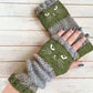 🔥Winter Hot Sale 49% off😻Cat Knitted Embroidery Fingerless Gloves - Cosy, Stylish, Casual Winter Wear-12