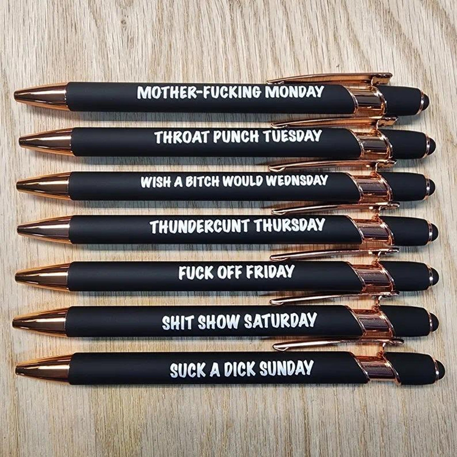 🔥NEW YEAR SALE 49% OFF🔥Funny Stress-Relief Daily Quotes Metal Ballpoint Pen Set (7 Pcs)🎁-14