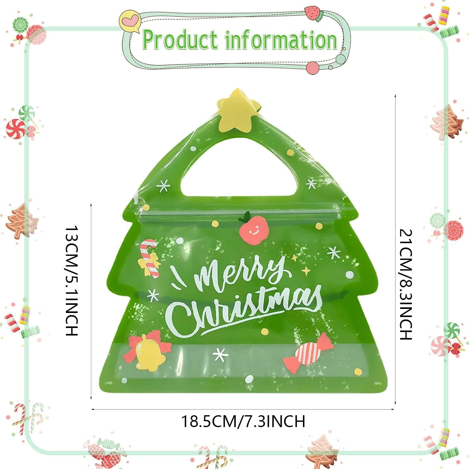 ❄️🎅Early Christmas Sale 50% OFF!!☃️🎄Christmas Treat Bags, Kids Xmas Sealable Bags With Handle 10 PCS❄️-8