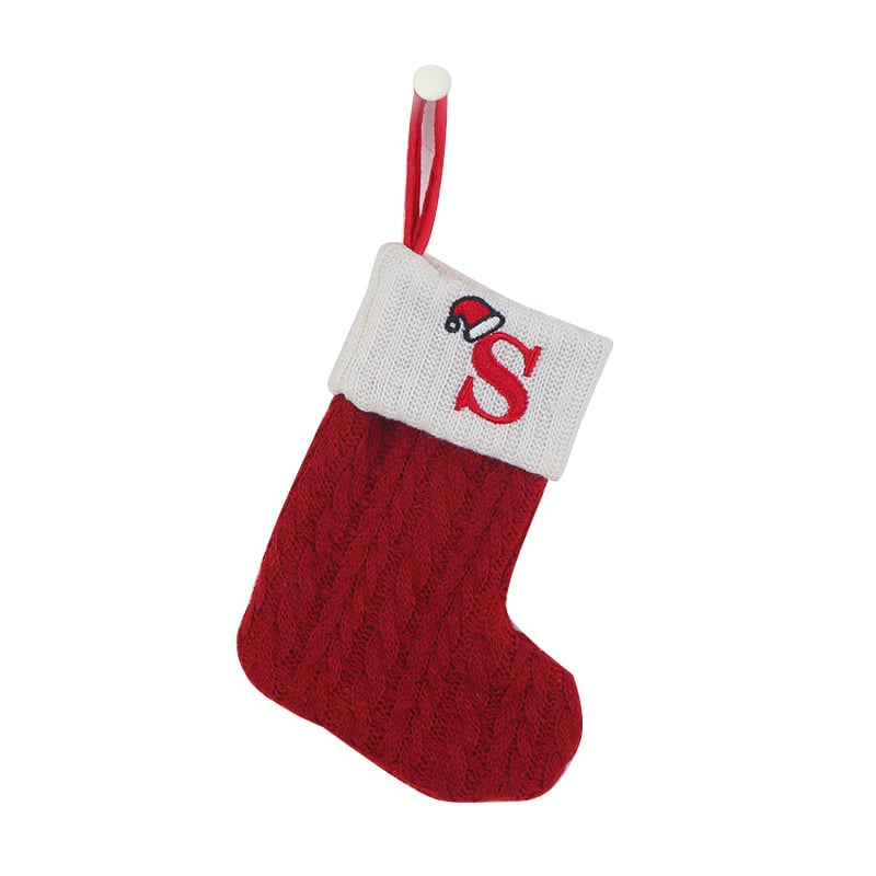 🔥HOT SALE -49% OFF🔥"Cozy Knit Socks, Embroidered Candy Gift Bag, Letter Christmas Stocking - Perfect for the Little Ones!"-28