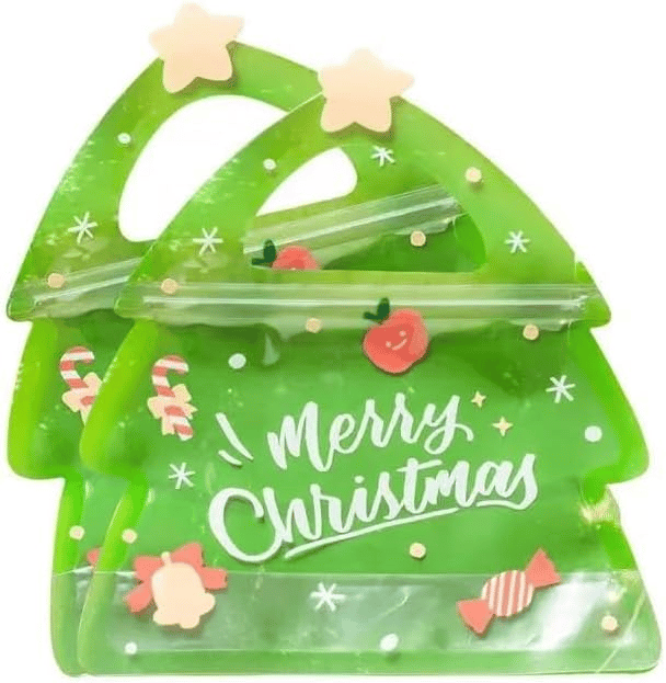 ❄️🎅Early Christmas Sale 50% OFF!!☃️🎄Christmas Treat Bags, Kids Xmas Sealable Bags With Handle 10 PCS❄️-7