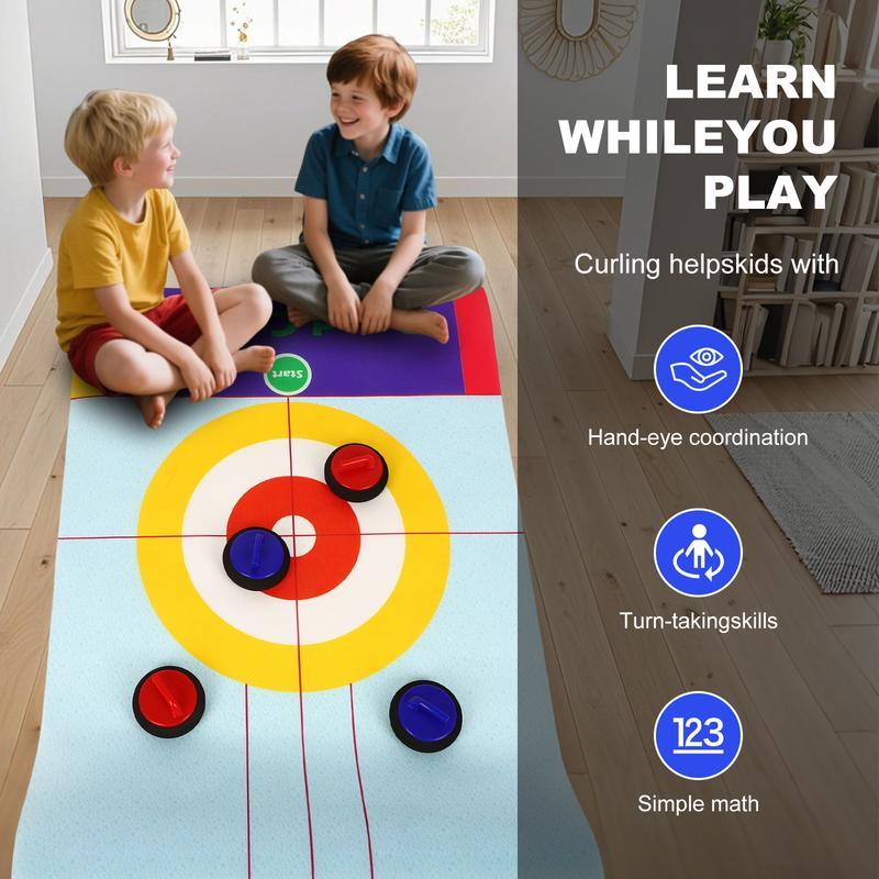 🥌Last Day Sale 50% OFF!!💗2025 New Tabletop Family Curling Game☄️☄️ Fun, Engaging, and Perfect for All Ages!-5
