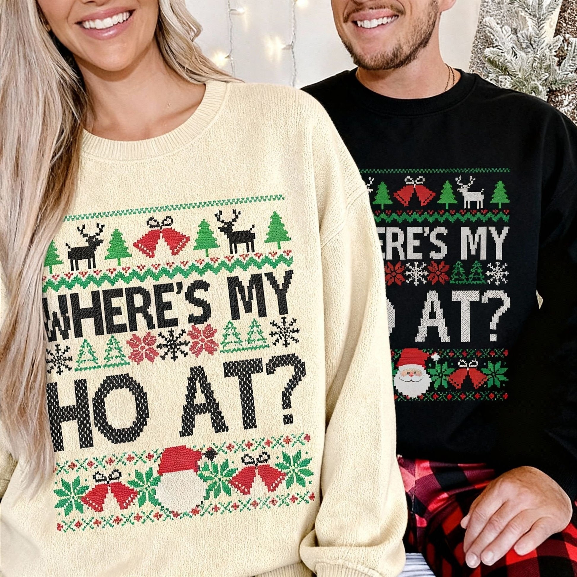 🎁Christmas Sale 50% OFF!!😂Funny Couples Christmas Sweatshirt💑🧑‍🤝‍🧑-7