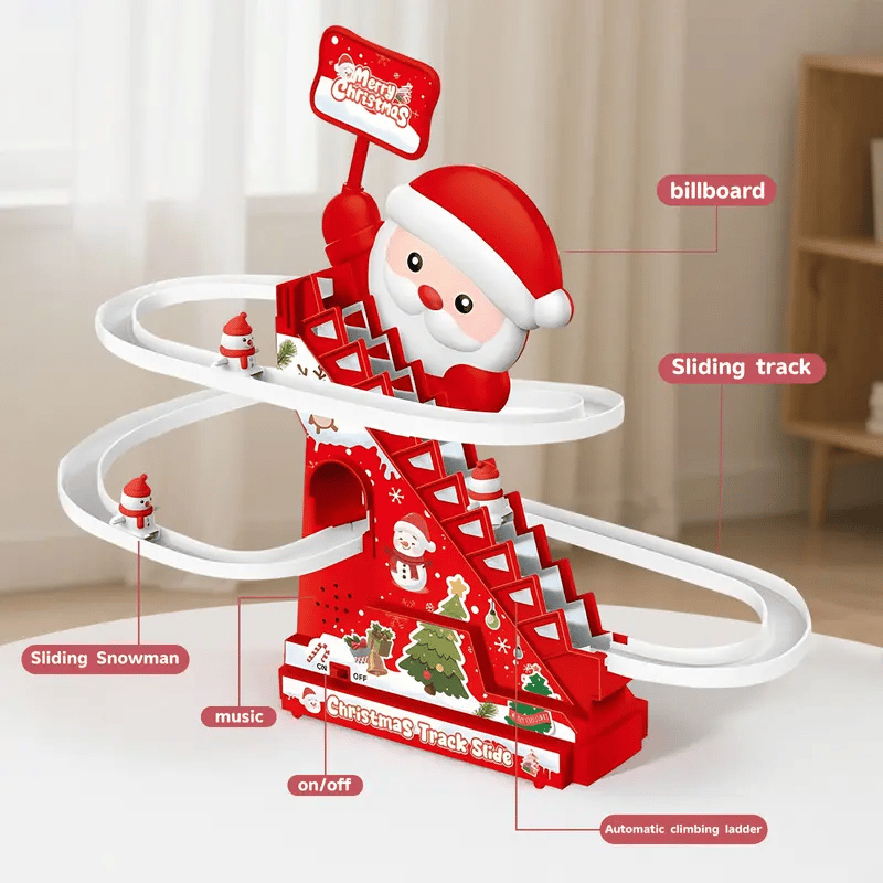 🎄🎅CHRISTMAS SALE 50% OFF!!🎁🎅Santa Electric Slide Climbing Toys for Automatic Stairs🛷-5
