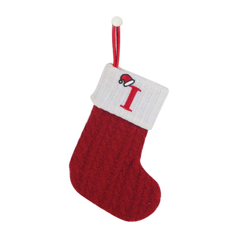 🔥HOT SALE -49% OFF🔥"Cozy Knit Socks, Embroidered Candy Gift Bag, Letter Christmas Stocking - Perfect for the Little Ones!"-18