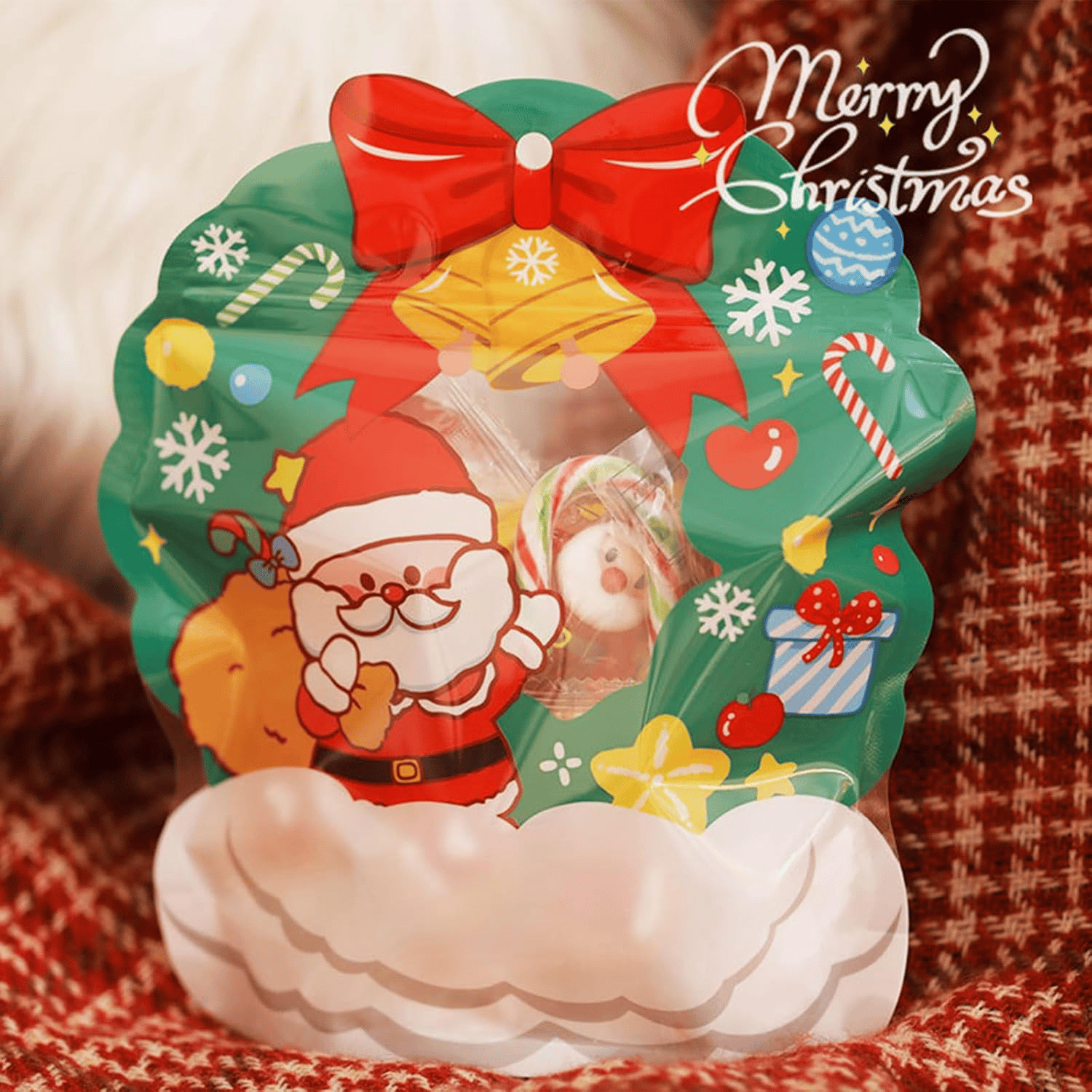 ❄️🎅Early Christmas Sale 50% OFF!!☃️🎄Christmas Treat Bags, Kids Xmas Sealable Bags With Handle 10 PCS❄️-10