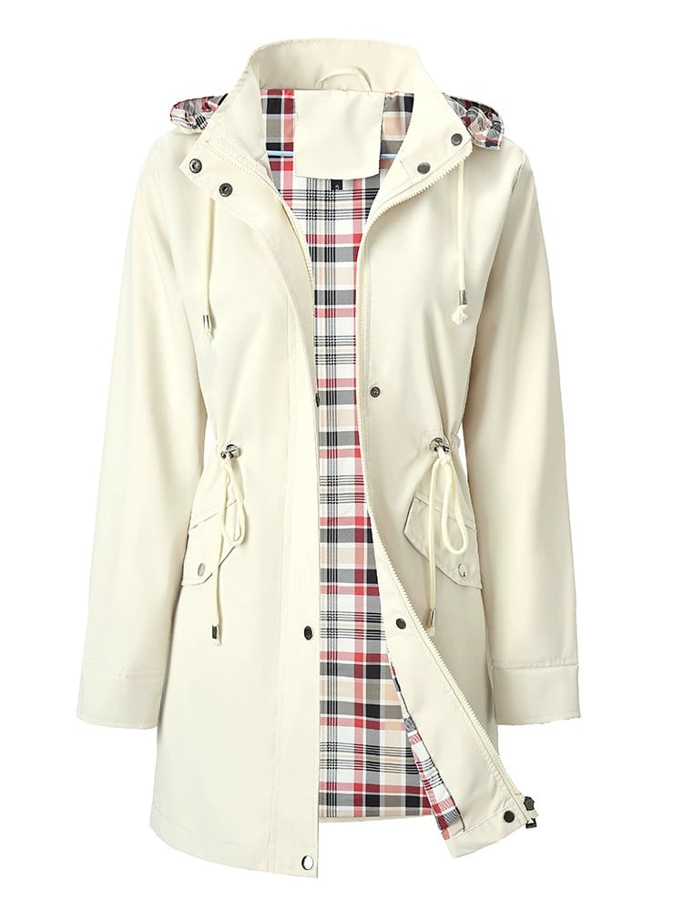 🔥Limited Hot Sale 50% OFF🎁🧥3-in-1 Plaid Waterproof Jacket for Women– Rain, Wind & Cold, All Covered-2