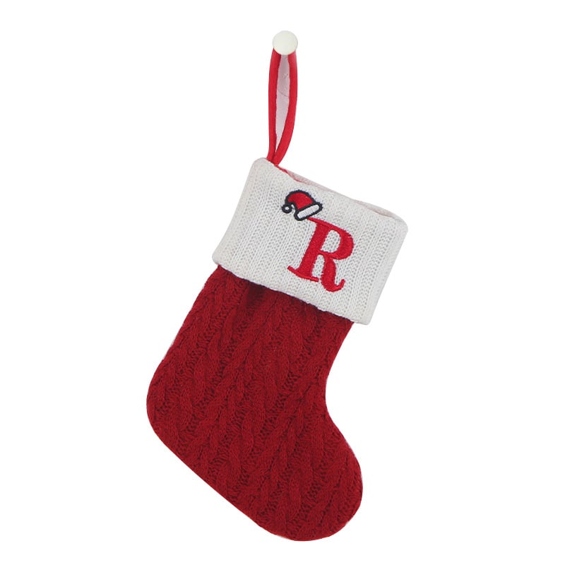 🔥HOT SALE -49% OFF🔥"Cozy Knit Socks, Embroidered Candy Gift Bag, Letter Christmas Stocking - Perfect for the Little Ones!"-27
