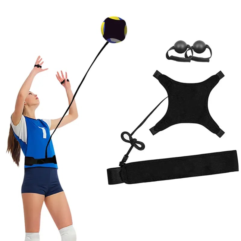 🎅Christmas Special Deals £9.95!!⚡50K+ SOLD!🏐Volleyball Rebound Belt Trainer - Solo Practice Tool-5