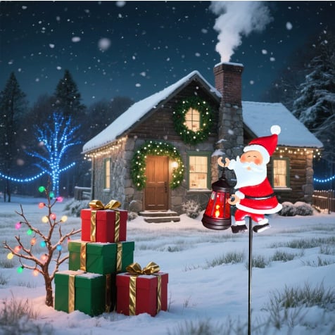 🔥Christmas Sale 50% OFF!!✨Christmas Solar Kettle Light & Lantern Garden Decor Collection-1