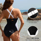 Full Coverage Retro Color Block Swimwear