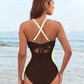 Full Coverage Retro Color Block Swimwear