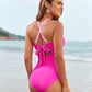 Full Coverage Retro Color Block Swimwear
