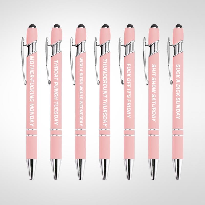 🔥NEW YEAR SALE 49% OFF🔥Funny Stress-Relief Daily Quotes Metal Ballpoint Pen Set (7 Pcs)🎁-9