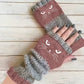 🔥Winter Hot Sale 49% off😻Cat Knitted Embroidery Fingerless Gloves - Cosy, Stylish, Casual Winter Wear-15