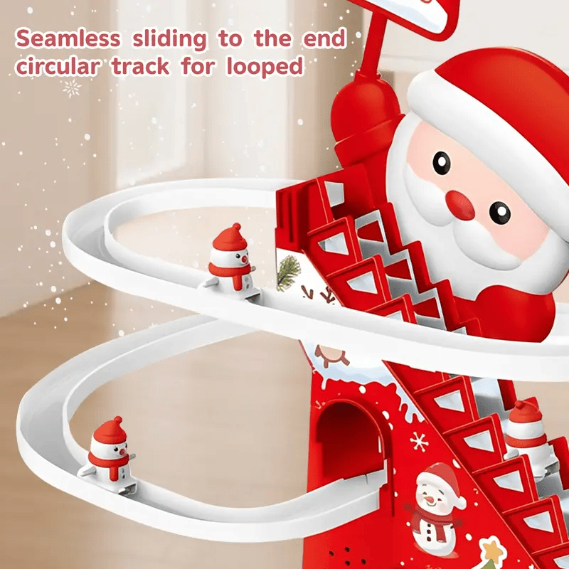 🎄🎅CHRISTMAS SALE 50% OFF!!🎁🎅Santa Electric Slide Climbing Toys for Automatic Stairs🛷-3