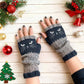 🔥Winter Hot Sale 49% off😻Cat Knitted Embroidery Fingerless Gloves - Cosy, Stylish, Casual Winter Wear-6