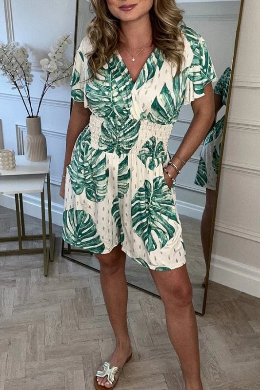 🌸LAST DAY SALE 49% OFF🌸Casual Floral Polka Dot Pocket Romper