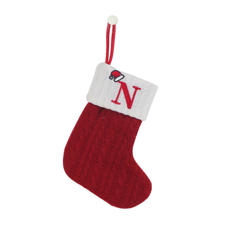 🔥HOT SALE -49% OFF🔥"Cozy Knit Socks, Embroidered Candy Gift Bag, Letter Christmas Stocking - Perfect for the Little Ones!"-23