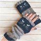 🔥Winter Hot Sale 49% off😻Cat Knitted Embroidery Fingerless Gloves - Cosy, Stylish, Casual Winter Wear-9
