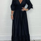 🎉Spring Specials Sale 50% OFF💃Women's Satin Ruffle High Waist Maxi Dress
