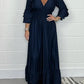 🎉Spring Specials Sale 50% OFF💃Women's Satin Ruffle High Waist Maxi Dress