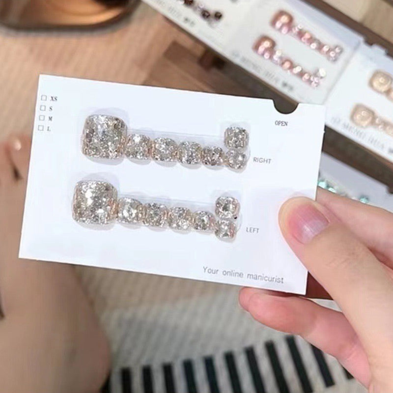 14 Sheets Square Press on Toenails-9