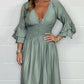 🎉Spring Specials Sale 50% OFF💃Women's Satin Ruffle High Waist Maxi Dress