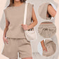 🎉 Last Day Promotion-49% OFF🔥2026 New Women's Cap Sleeve Crewneck Top & Drawstring Shorts 2-Piece Set