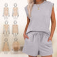 🎉 Last Day Promotion-49% OFF🔥2026 New Women's Cap Sleeve Crewneck Top & Drawstring Shorts 2-Piece Set