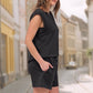 🎉 Last Day Promotion-49% OFF🔥2026 New Women's Cap Sleeve Crewneck Top & Drawstring Shorts 2-Piece Set