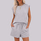 🎉 Last Day Promotion-49% OFF🔥2026 New Women's Cap Sleeve Crewneck Top & Drawstring Shorts 2-Piece Set