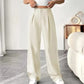 🏆 Last Day Special Price £18.99!!!💝New Style✨Women's High Waisted Straight Leg Work Trousers , Smart & Casual Look for Office and Beyond