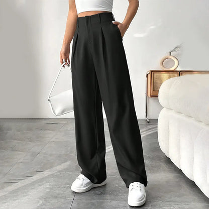 🏆 Last Day Special Price £18.99!!!💝New Style✨Women's High Waisted Straight Leg Work Trousers , Smart & Casual Look for Office and Beyond