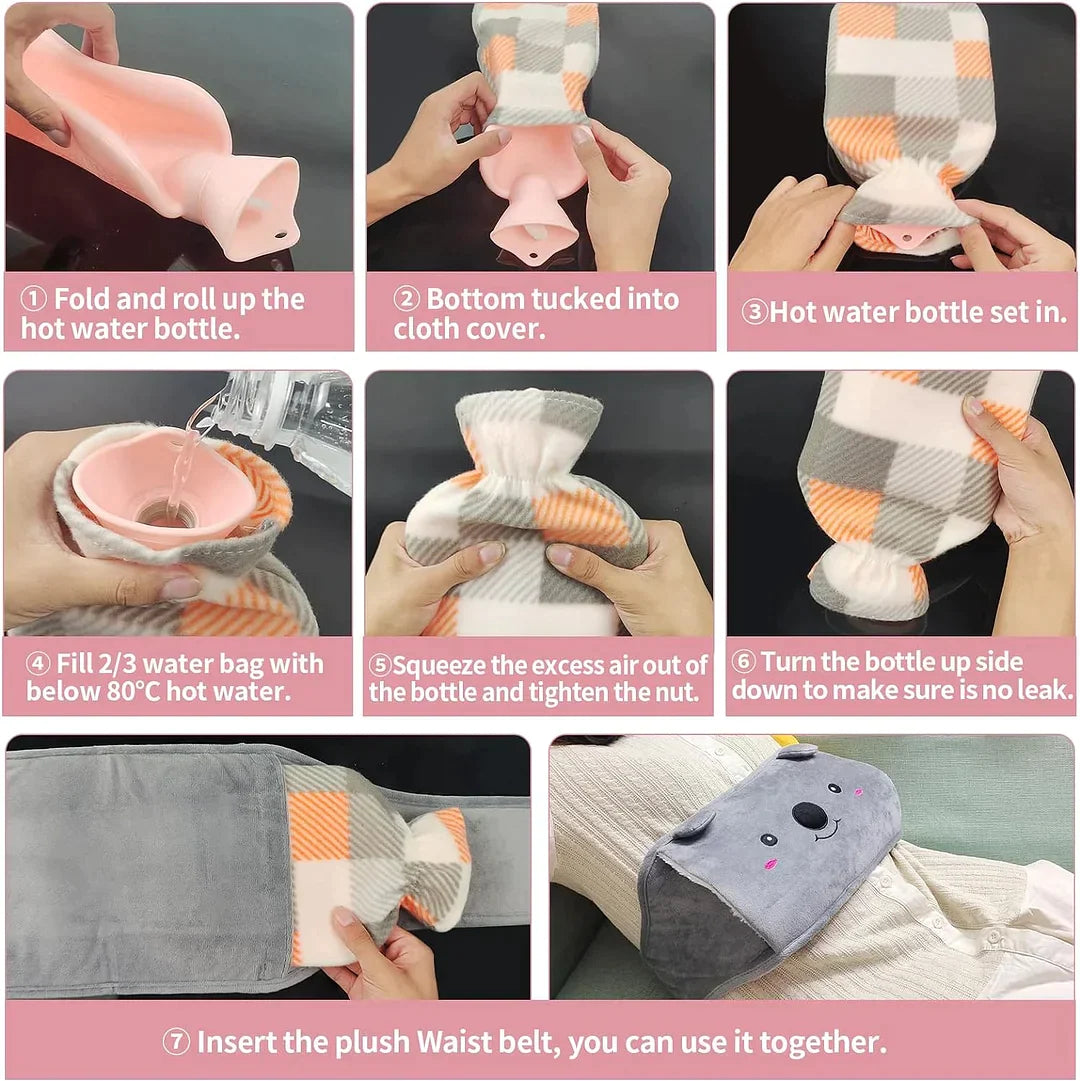 🎁Christmas Gift Sale 50% OFF 🎄 Plush Hot Water Bottle Belt For Refilling-6