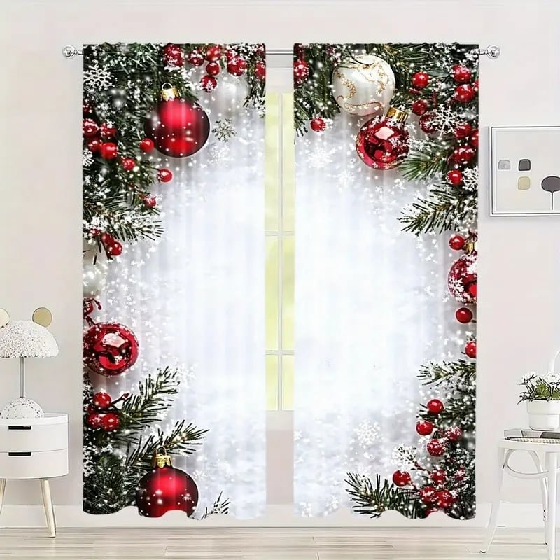 🎅Christmas Window Curtains 2-Piece Set for Home Decor