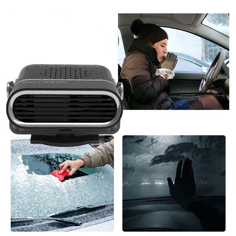 🚗🔥 2-in-1 Portable Car Heater & Fan - 360° Rotation, Quick Defrost, Heating & Cooling, Ultra-Quiet & Lightweight for All Seasons!-4