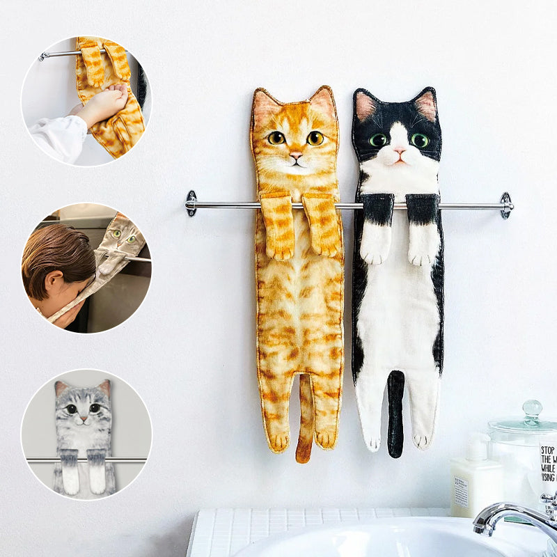 🎁Last Day Promotion 50% OFF✨😺Cute Cat Hand Towel🐾-2